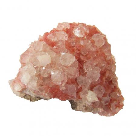 Quartz Crystal on Rhodochrosite  B Thumbnail