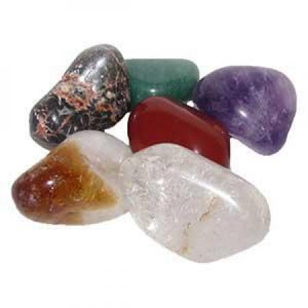 Assorted Tumbled Stones with Velveteen Pouch